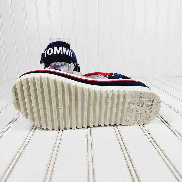 Tommy Hilfiger Red, White, and Blue Platform Sandals - Picture 8 of 12